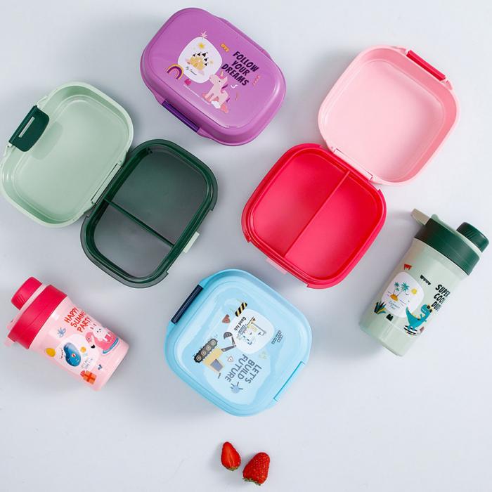 童彩翻蓋便當盒+運動